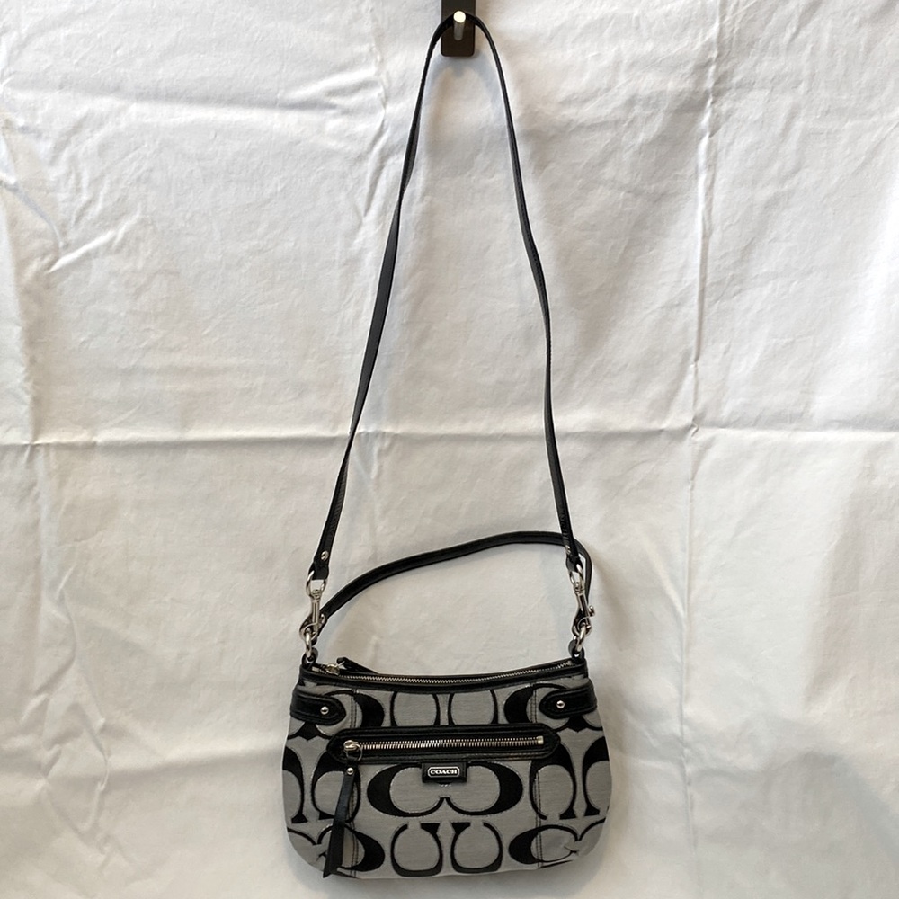 Black/grey Coach handbag